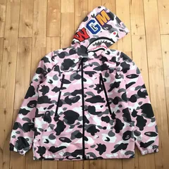 Warm Up Camo Shark Hoodie Jacet Mサイズ a bathing ape BAPE PINK CAMO エイプ ベイプ シャーク パーカー ジャケット 迷彩 yz4622