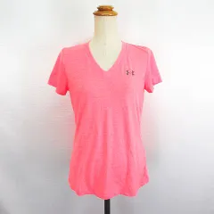 アンダーアーマー UNDER ARMOUR Tシャツ カットソー 半袖 Vネック ヒートギア ロゴ SM オレンジ スポーツウェア ※EKM