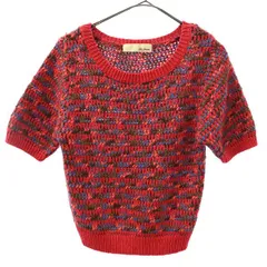 Lily Brown リリーブラウン 半袖 ニット F レッド系 セーター レディース 古着