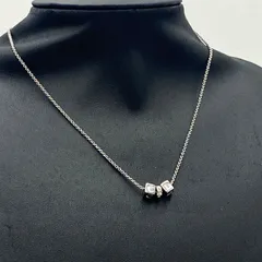 希少　大人気　デザイン！　Christian Dior クリスチャン　ディオール　サイコロ　ネックレス　チョーカー　ロゴチャーム　シルバー