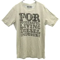 DIESEL ディーゼル プリント 半袖 Tシャツ S グレー メンズ 古着