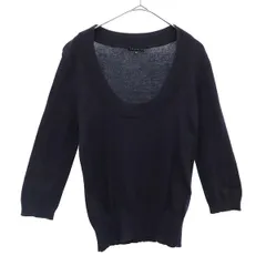 theory セオリー カシミヤブレンド 長袖 セーター 2 ネイビー ニット レディース 古着
