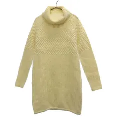 Lily Brown リリーブラウン ウールブレンド 長袖 ワンピース F ホワイト オフタートル ニット レディース 古着