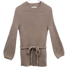 J&M Davidson ジェイアンドエムデヴィッドソン 長袖 スクエアネック ニット M ブラウン セーター レディース 古着