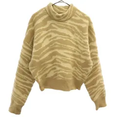 eimy istoire エイミーイストワール 総柄 長袖 ニット F ベージュ系 セーター レディース 古着