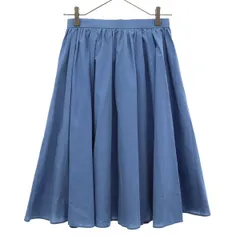 MACKINTOSH PHILOSOPHY マッキントッシュフィロソフィー 三陽商会 ミディ丈 フレア プリーツスカート 36 ブルー系 レディース 古着