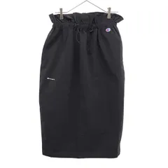 未使用 Champion チャンピオン ワンポイントワッペン ハイウエスト ロングスカート L ブラック レディース 古着