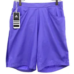 未使用 adidas アディダス ワンポイントロゴプリント トレーニング ショートパンツ M パープル メンズ 古着