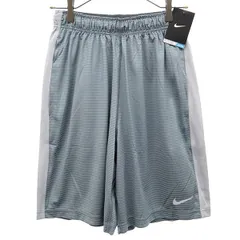 未使用 NIKE ナイキ ボーダー トレーニング ショートパンツ S グレー系 メンズ 古着
