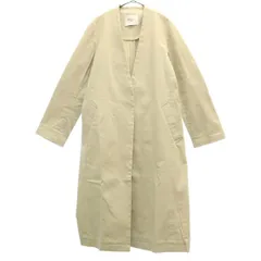 URBAN RESEARCH アーバンリサーチ ノーカラー ロングコート ONE ベージュ レディース 古着