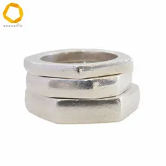 #anza グッチ GUCCI リング 3連 指輪 10号 シルバー 925 レディース [728783]