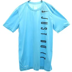 未使用 NIKE ナイキ プリント ウォームアップ トレーニングウェア M ブルー メンズ 古着