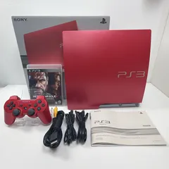 美品 プレステ３本体 PS3 スカーレットレッド 遊べるセット 動作確認済み METAL GEAR SOLID V付き メタルギアソリッド SONY PlayStation3 CECH-3000 ソニー プレイステーション3 HDD 封印シール有り