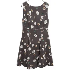 SNIDEL スナイデル 花柄 ノースリーブ ワンピース 1 グレー系 レディース 古着