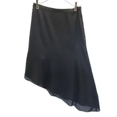 Banana Republic バナナリパブリック OLIVIA PALERMO ロング丈 アシンメトリー スカート 2 ブラック レディース 古着