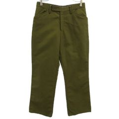 ABAHOUSE アバハウス ウールブレンド ロングパンツ 4 グリーン レディース 古着