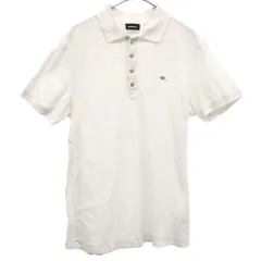 DIESEL ディーゼル 半袖 ポロシャツ M ホワイト メンズ 古着