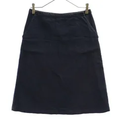 MHL. エムエイチエル ミディ丈 スカート 1 ネイビー MARGARET HOWELL レディース 古着