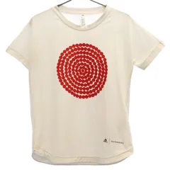 adidas アディダス マリメッココラボ プリント 半袖 Tシャツ 140 ホワイト marimekko キッズ 古着