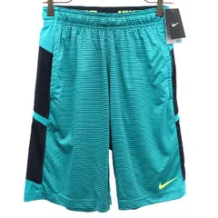 未使用 NIKE ナイキ ボーダー トレーニング ショートパンツ S グリーン系 メンズ 古着