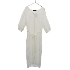 nano universe ナノユニバース 半袖 レース ロングワンピース F ホワイト レディース 古着