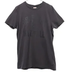 FRANKLIN&MARSHALL フランクリンマーシャル ロゴプリント 半袖 Tシャツ L グレー クルーネック メンズ 古着