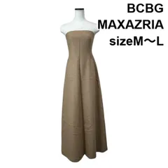 ■ ビーシービージーマックスアズリア BCBGMAXAZRIA ロングドレス ビスチェ Aライン ベージュ ウール 4 M～L レディース S5Y657