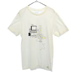 Paul Smith ポールスミス プリント 半袖 Tシャツ M ホワイト クルーネック メンズ 古着