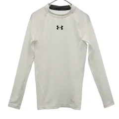 UNDER ARMOUR アンダーアーマー プリント トレーニング 長袖 シャツ SM ホワイト コンプレッションインナー スポーツ ウォームアップ メンズ 古着