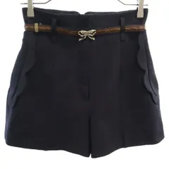 leur logette ルールロジェット 日本製 レースアップ ショートパンツ 1 ネイビー レディース 古着