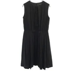 UNITED ARROWS ユナイテッドアローズ ノースリーブ ワンピース 36 ブラック レディース 古着