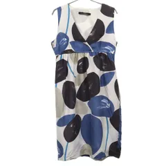 MAX MARA マックスマーラ 総柄 ノースリーブ ワンピース レディース 古着