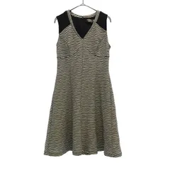 Guess ゲス ボーダー柄 ノースリーブ ワンピース 4 ブラック×ホワイト レディース 古着