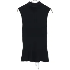 SNIDEL スナイデル ノースリーブ タートルネック リブ ニット F ブラック レディース 古着