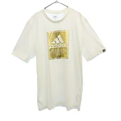 adidas アディダス プリント 半袖 Tシャツ O ホワイト メンズ 古着