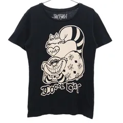 JOYRICH ジョイリッチ チョコムーコラボ プリント 半袖 Tシャツ XS ブラック CHOCOMOO レディース 古着