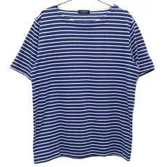 JUNMEN ジュンメン ボーダー 半袖 Tシャツ L ブルー×ホワイト メンズ 古着