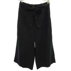 niko and... ニコアンド クロップド ワイドパンツ 3 ブラック リボン レディース 古着
