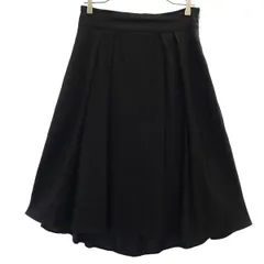 theory セオリー リネンブレンド ミディ丈 タック フレアスカート 2 ネイビー レディース 古着