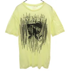 DIESEL ディーゼル プリント 半袖 Tシャツ L イエロー メンズ 古着