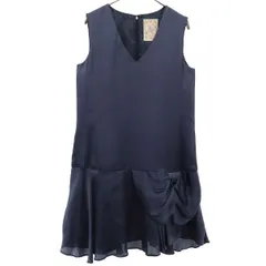 nano universe ナノユニバース ノースリーブ ワンピース M ネイビー レディース 古着