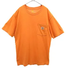 Carhartt カーハート ワッペン 半袖 Tシャツ S オレンジ メンズ 古着