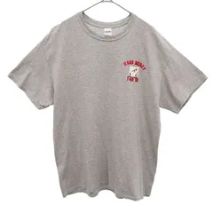 GILDAN ギルダン プリント 半袖 Tシャツ L グレー メンズ 古着