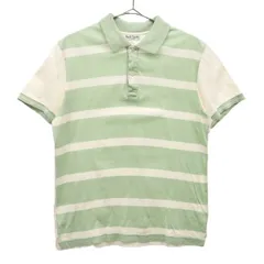 Paul Smith LONDON ポールスミスロンドン ボーダー 半袖 ポロシャツ M グリーン メンズ 古着