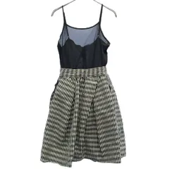 FRAY I.D フレイアイディー FWNO154520 チェック キャミワンピース 0 ブラック レディース 古着