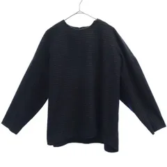 ENFOLD エンフォルド ボーダー 長袖 カットソー 38 ネイビー フランネル地 レディース 古着