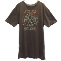 DENIM&SUPPLY デニムアンドサプライ プリント 半袖 Tシャツ M ブラウン RALPH LAUREN メンズ 古着