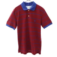 Brooks Brothers ブルックスブラザーズ ボーダー 半袖 ポロシャツ S レッド メンズ 古着