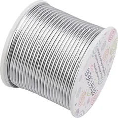 BENECREAT アルミワイヤー アルミ線 カラフル アクセサリー ジュエリー作り ビーズ手芸 装飾品 園芸 クラフト 副資材 (銀色,  全長24.5m線径2.5mm)