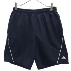 adidas アディダス ロゴ刺繍 トレーニング ショートパンツ S ネイビー スポーツ メンズ 古着